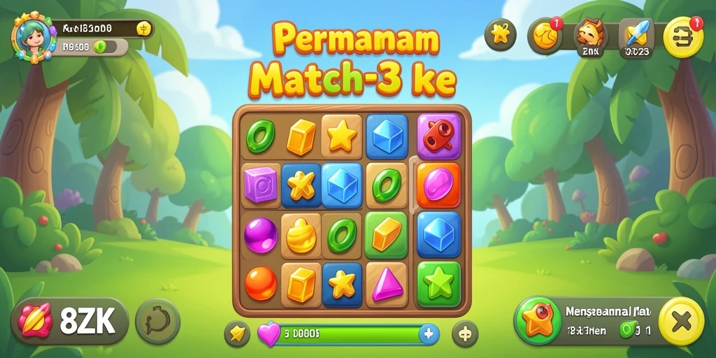 Tampilan gameplay 8ZK yang menarik dan penuh warna.