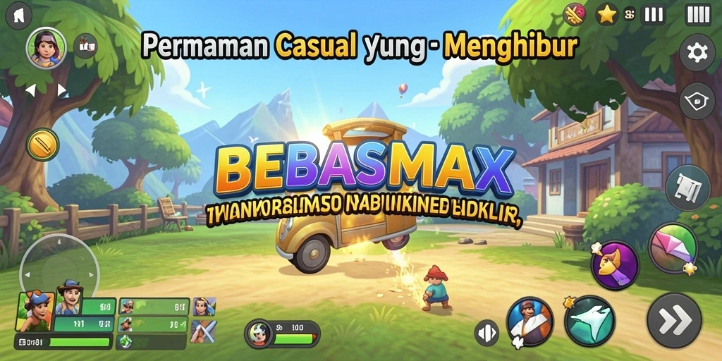 Tampilan gameplay BEBASMAX yang menarik dan menyenangkan.