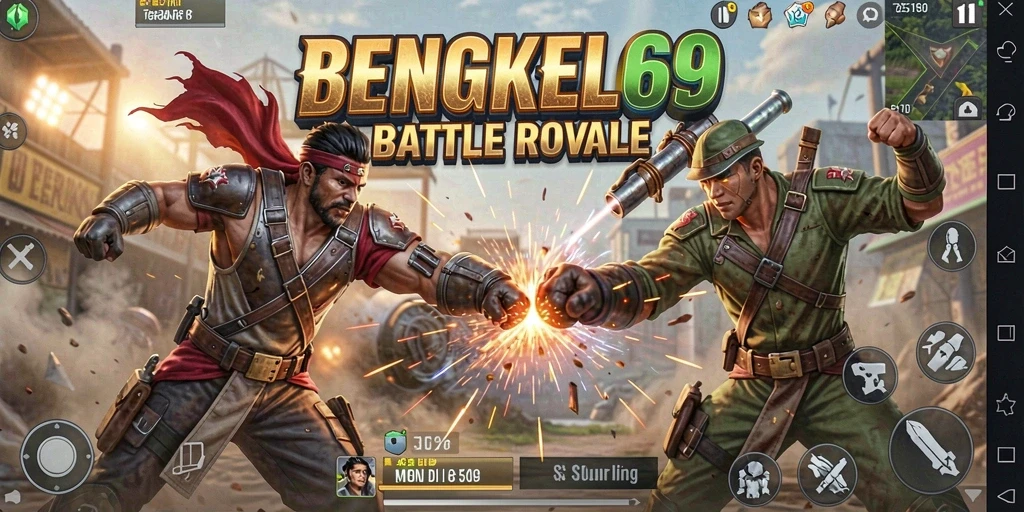 Gameplay seru BENGKEL69 dalam aksi Battle Royale yang mendebarkan.