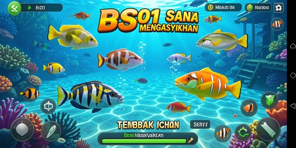 Tangkapan layar utama BOS01 dengan intensitas permainan Tembak Ikan.
