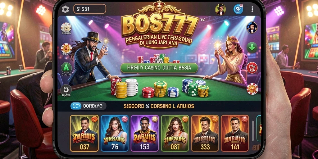 Tampilan gameplay yang mendebarkan dan interaktif dalam Live Casino.