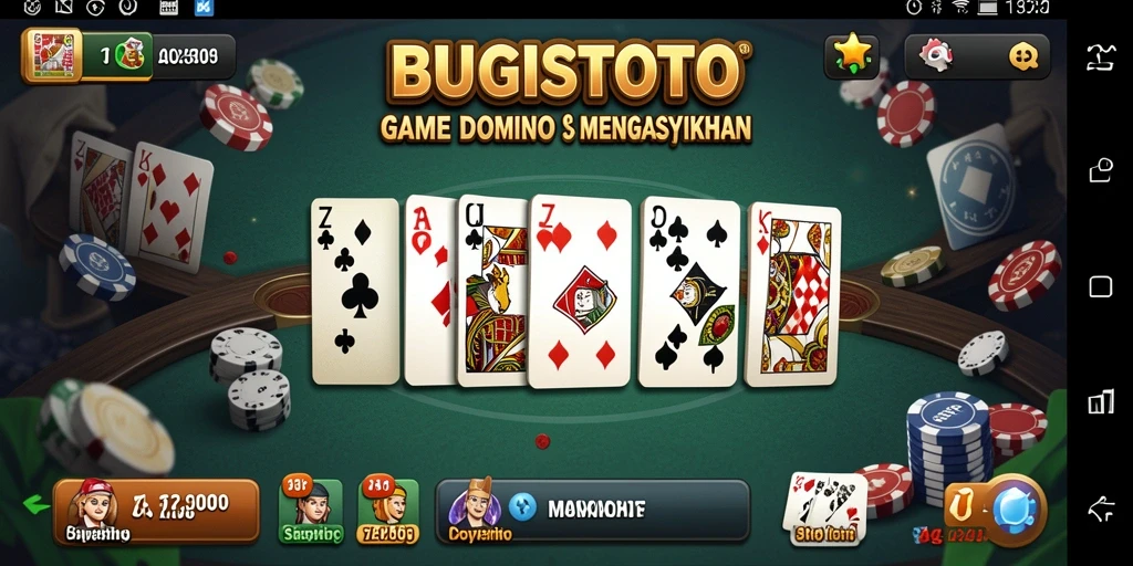 Tampilan gameplay seru dari BUGISTOTO game Domino.