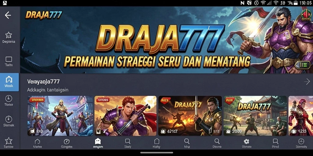 Tampilan gameplay strategi yang menarik dan menantang di DRAJA777.