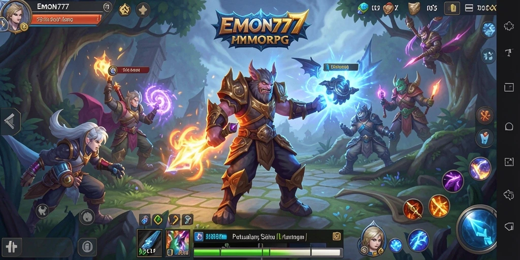 Screenshot EMON777 menampilkan aksi seru dalam dunia MMORPG.