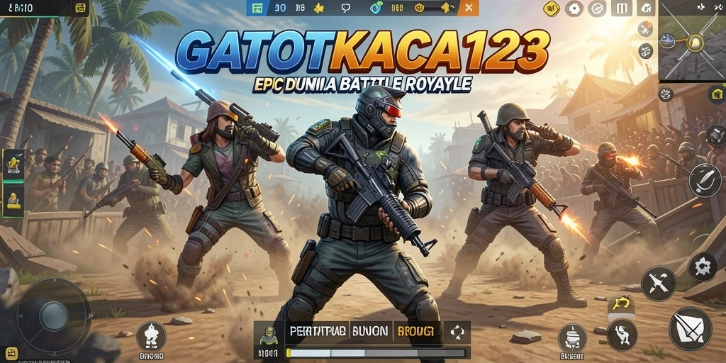 Gameplay seru di dunia GATOTKACA123 Battle Royale.