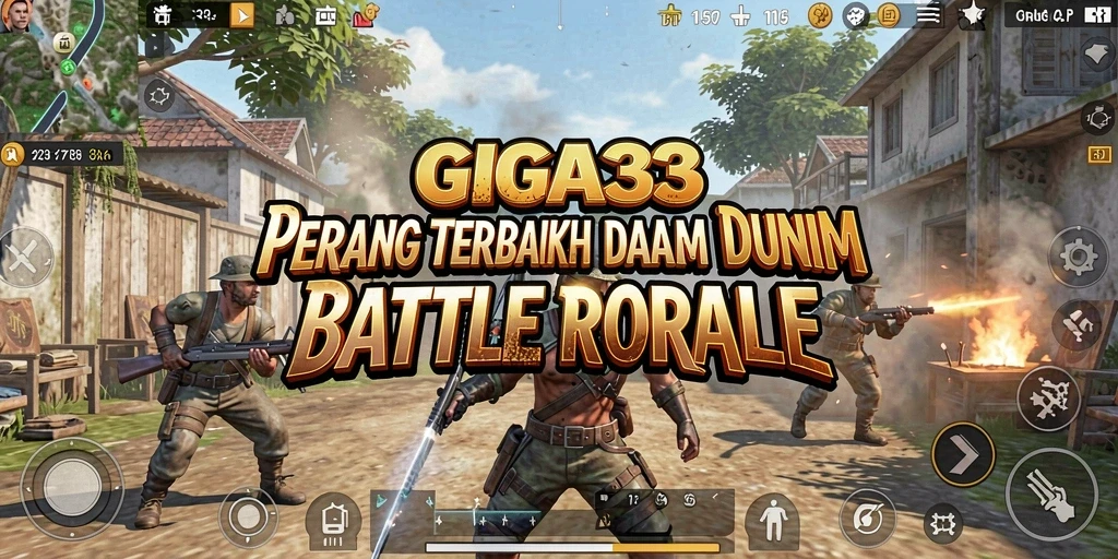 Tampilan menarik dari gameplay GIGA33 dalam pertempuran Battle Royale.