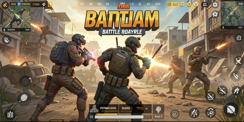 Gameplay intens di ID66 dengan pertempuran Battle Royale yang mendebarkan.