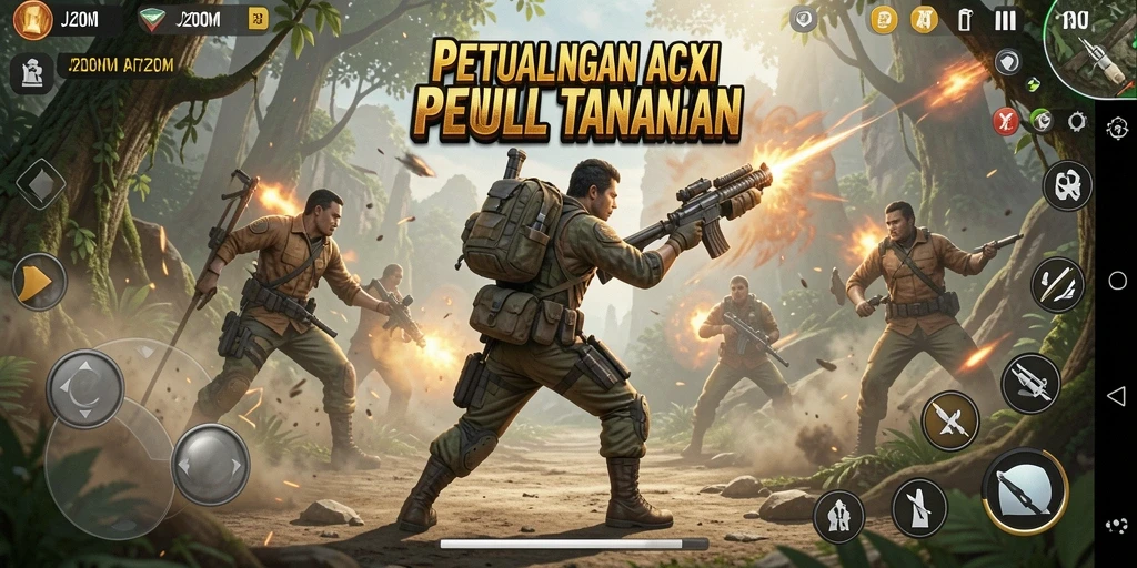 Tampilan gameplay seru di J200M dengan aksi mendebarkan.