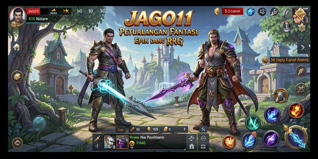 Tampilan gameplay JAGO11 yang dinamis dan penuh aksi dalam dunia RPG.