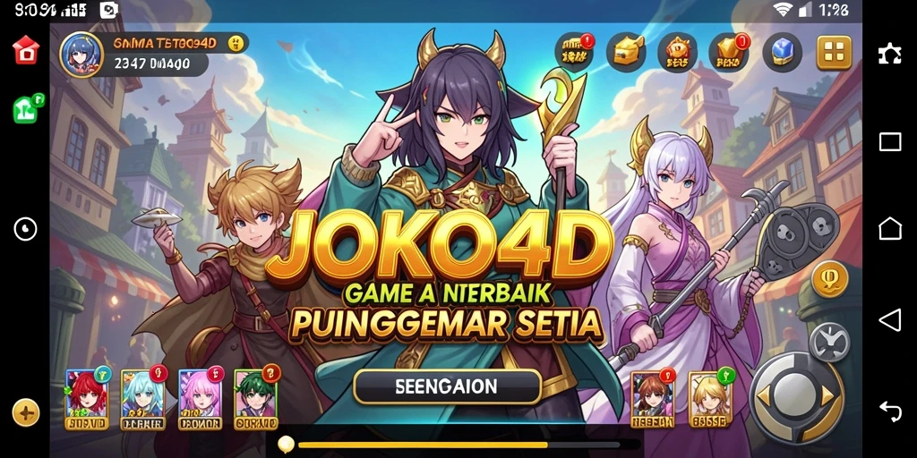 Screenshot dari gameplay seru JOKO4D yang menampilkan karakter Anime.