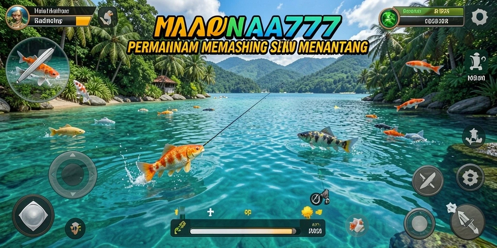 Screenshot gameplay MAPNA777 menampilkan aksi seru memancing.