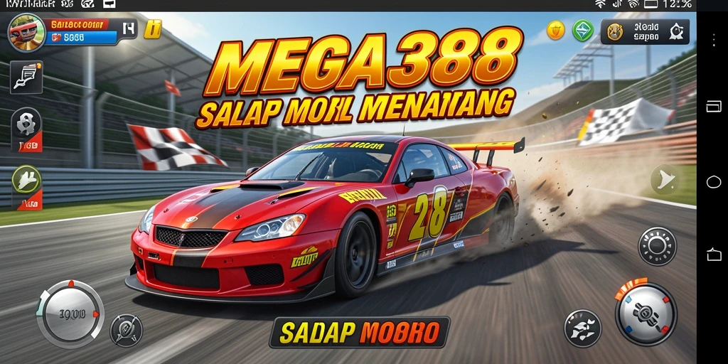 Tampilan gameplay balap yang mendebarkan dan realistis.