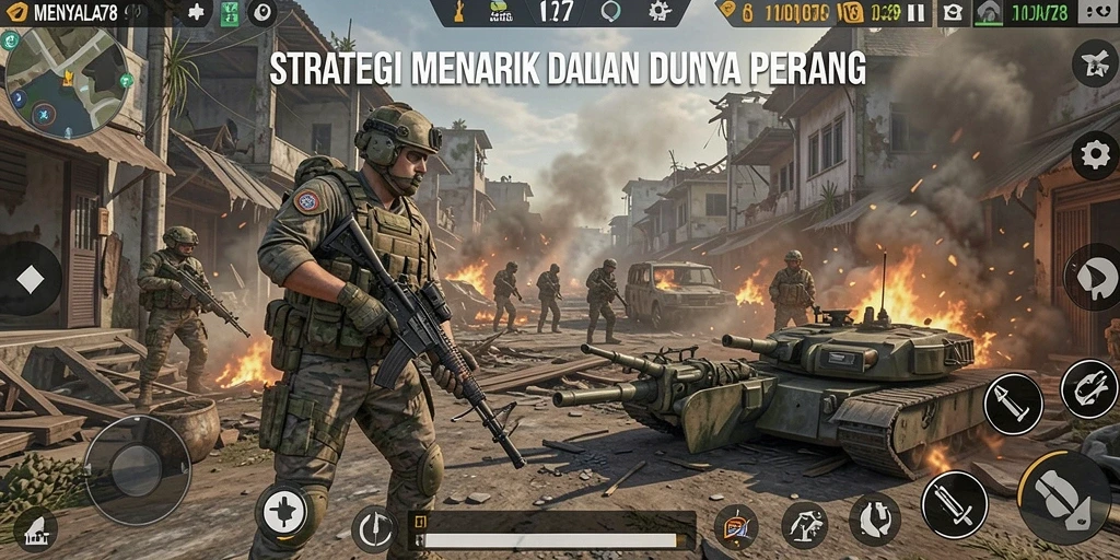 Tampilan gameplay menegangkan dalam MENYALA78 saat merencanakan serangan