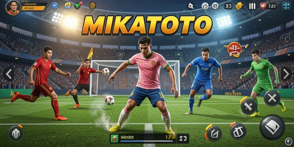 Tampilan seru gameplay MIKATOTO yang penuh aksi olahraga.
