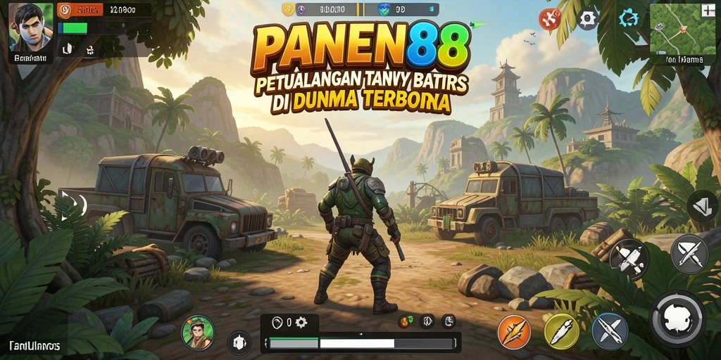 Screenshot menunjukkan pemain menjelajahi dunia terbuka PANEN88.
