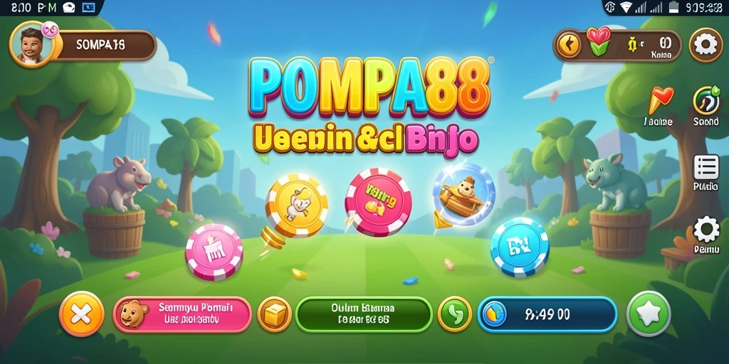 Tampilan gameplay Bingo yang mengasyikkan dan interaktif.