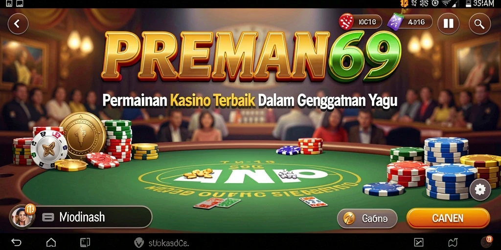 Tampilan gameplay menarik dalam aplikasi Kasino PREMAN69.