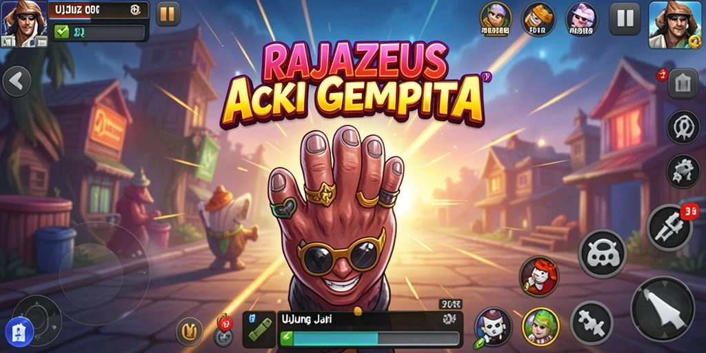 Tangkapan layar RAJAZEUS menggambarkan pertarungan aksi yang intens dan mendebarkan.