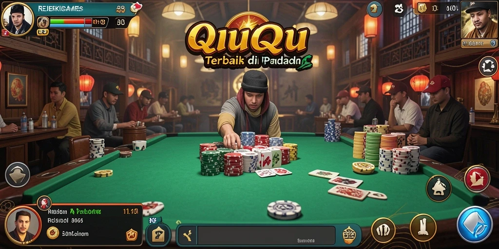 Tampilan gameplay QiuQiu seru di REJEKIGAMES.