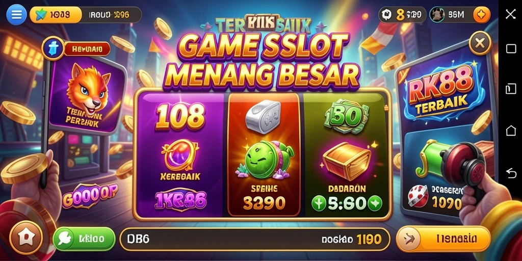 Tampilan gameplay seru dengan berbagai tema slot menarik.