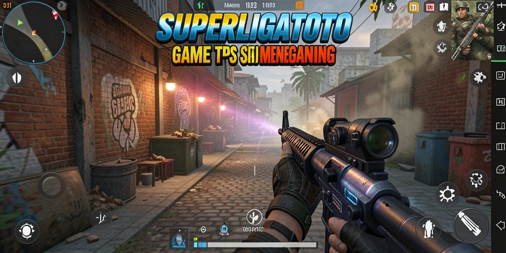 Screenshot gameplay <strong>SUPERLIGATOTO</strong> menampilkan aksi seru dalam pertempuran.