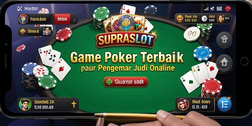 Screenshot gameplay SUPRASLOT yang menunjukkan pengalaman Poker yang mendebarkan.