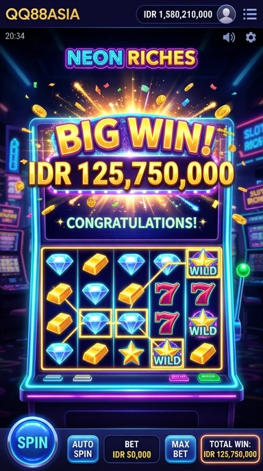Tampilan antarmuka pengguna qq88asia yang modern dan intuitif.